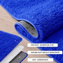 Ver imagem 3 de Tapete Sala Felpudo Peludo Azul Redondo 200 Cm