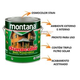 Osmocolor Montana Stain Cedro Madeira 3,6lt - 2