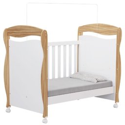 Berço Peroba Junior Americano Branco com Amêndoa Infantil Branco Amêndoa - 3