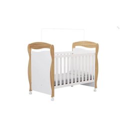 Berço Peroba Junior Americano Branco com Amêndoa Infantil Branco Amêndoa - 5
