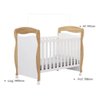 Berço Peroba Junior Americano Branco com Amêndoa Infantil Branco Amêndoa - 4