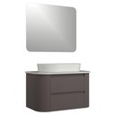 Ver imagem 1 de Conjunto Gabinete Suspenso Estela 2 Gavetas 1 Prateleira MDF 80cm Havana Venturi