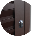 Ver imagem 2 de Porta de Correr Suspensa Veneziana Dir L.25 Marrom Corten 210x100 Brimak