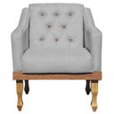 Ver imagem 3 de Kit 02 Poltronas Decorativa Grécia no Linho - Dritex Decor:linho Cinza