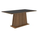 Ver imagem 5 de Conjunto Sala de Jantar Mesa Tampo de Madeira 6 Cadeiras Rustic/preto/oxford Britney Madesa