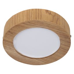 Plafon Wood Madeira Redondo Led 18w Bivolt Freijó:6500k Branco Frio - 3