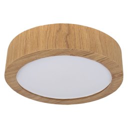 Plafon Wood Madeira Redondo Led 18w Bivolt Freijó:6500k Branco Frio - 5