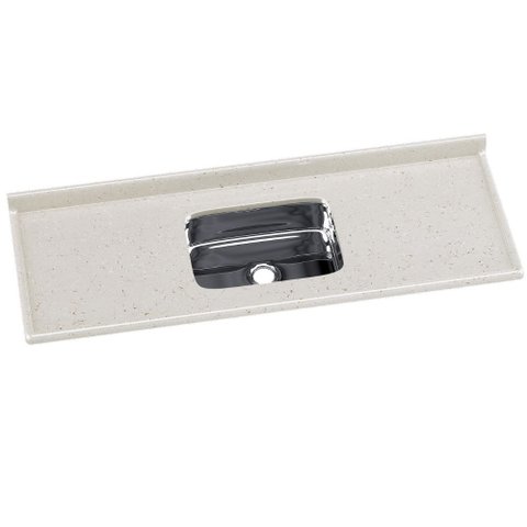 Tampo para Pia de Cozinha Rorato Mármore Sintético com Cuba em Inox 150x55cm