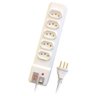 Filtro de Linha 05 Tomadas Bivolt Proteção Chave Led Branco - 1