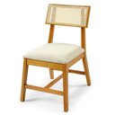 Ver imagem 6 de Conjunto de Jantar Harmony com Mesa Redonda e 4 Cadeiras de Madeira Maciça Estofadas com Encosto Tel