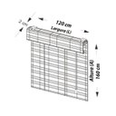Ver imagem 3 de Persiana Bambu Romana Aruba 120 (l) X 160 (a) Cm Cortina Madeira com Bandô 1,20 X 1,60 Bege Acacia