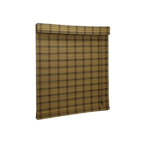 Persiana Bambu Romana Aruba 120 (l) X 160 (a) Cm Cortina Madeira com Bandô 1,20 X 1,60 Bege Acacia