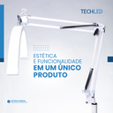 Ver imagem 6 de Luminaria Chão Articulada Led 3 Cores de Luz Meia Lua Manicure Estetica 10 Intensidades Preta