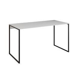 Mesa para Escritório Industrial Base Base Ferro Preto Tampo Mdp Branco 120x60 - 1
