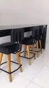 Ver imagem 7 de Banqueta com Encosto Decorativa para Área Gourmet Cozinha Americana Resistente Balcão