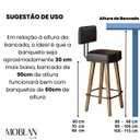 Ver imagem 3 de Banqueta com Encosto Decorativa para Área Gourmet Cozinha Americana Resistente Balcão