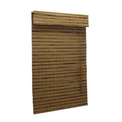 Persiana Bambu Romana Imbuia 80 (L) X 160 (A)cm Cortina Madeira Roman Shade com Bandô 0,80 x 1,60