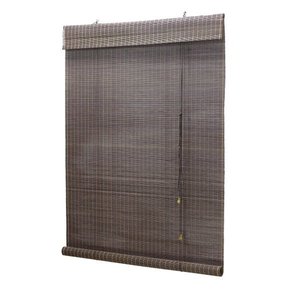 Persiana Bambu Rolo Tabaco 100 (L) X 180 (A) cm Cortina Madeira Roller 1,00 x 1,80 Marrom escuro
