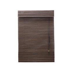 Persiana Bambu Romana Tabaco 80 (L) x 220 (A)cm Cortina Madeira Roman Shade com Bandô 0,80 x 2,20 - 2