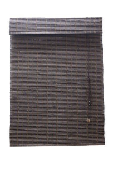 Persiana Bambu Romana Marrom 100 (L) x 220 (A)cm Cortina Madeira Roman Shade com Bandô 1,00 x 2,20 - 5