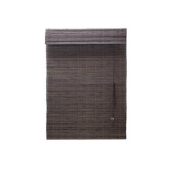 Persiana Bambu Romana Marrom 100 (L) x 220 (A)cm Cortina Madeira Roman Shade com Bandô 1,00 x 2,20 - 1