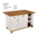 Ver imagem 3 de Ilha com Tampo Base e Pés de Madeira Maciça Joy