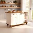 Ver imagem 1 de Ilha com Tampo Base e Pés de Madeira Maciça Joy