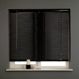Persiana Horizontal Aluminio 25mm Preta 60 (L) x 160 (A) cm Cortina e Kit instalação 0,60 x 1,60 - 4