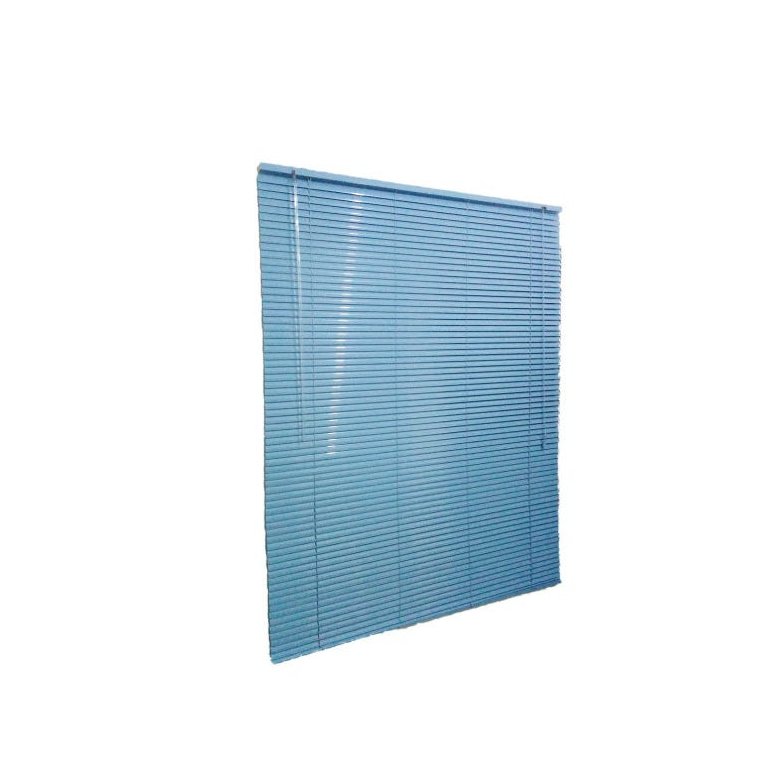 Persiana Horizontal Aluminio 25mm Azul 60 (L) x 160 (A) cm Cortina e Kit instalação 0,60 x 1,60
