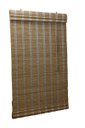 Ver imagem 1 de Persiana Bambu Romana Bege 160 (L) X 180 (A)cm Cortina Madeira Roman Shade com Bandô 1,60 x 1,80