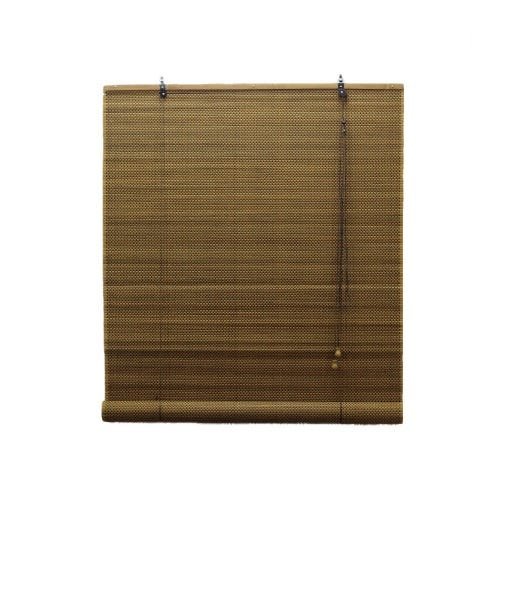 Persiana Bambu Rolo Marrom 100 (L) X 180 (A) cm Cortina Madeira Roller 1,00 x 1,80 Marrom escuro - 1