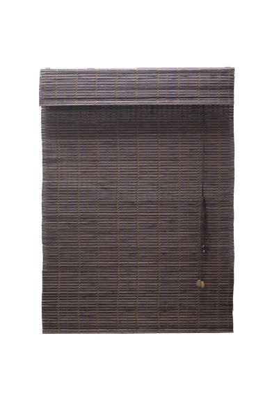 Persiana Bambu Romana Marrom 80 (L) x 220 (A)cm Cortina Madeira Roman Shade com Bandô 0,80 x 2,20