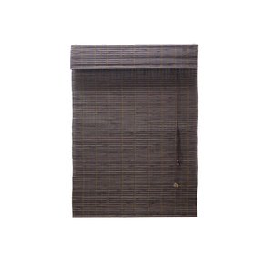 Persiana Bambu Romana Marrom 80 (L) x 220 (A)cm Cortina Madeira Roman Shade com Bandô 0,80 x 2,20