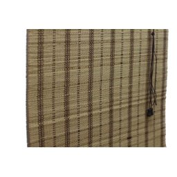 Persiana Bambu Romana Curacao 80 (L) x 160 (A)cm Cortina Madeira com Bandô 0,80 x 1,60 Jatobá Marrom - 2