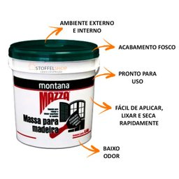 Massa Para Madeira 6,4kg Cor Ipe Montana Mazza - 2