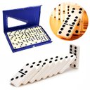 Ver imagem 3 de Dominó Profissional Osso Estojo 28 Peças Grosso Jogo:branco