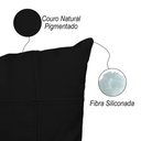 Ver imagem 2 de Almofada Decorativa de Couro Legítimo 50x50cm Bella Preto - Mozzelar