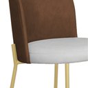 Ver imagem 3 de Cadeira Decorativa Elegance Base Champanhe Courino - Montanaris Decor