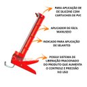 Ver imagem 3 de Pistola Profissional para Calafetar de Aço Premium Atlas