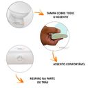 Ver imagem 3 de Assento Sanitário Almofadado Branco Super Conforto Alumasa