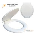 Ver imagem 2 de Assento Sanitário Almofadado Branco Super Conforto Alumasa