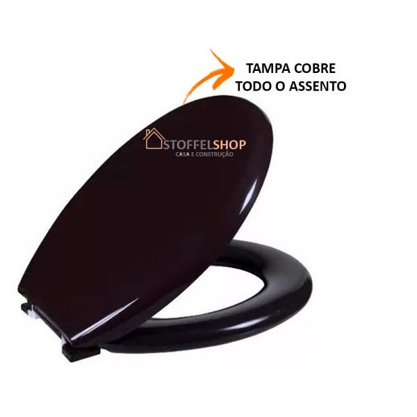 Tampa Vaso Sanitário Almofadado Alumasa Preto - 2