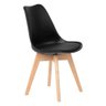Kit com 4 Cadeira Leda Preta - Charles Eames Wood com Almofada - 6