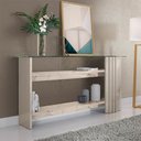 Ver imagem 4 de Rack Bancada com Aparador Frizz Cross Calacata Off White - Madetec