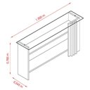 Ver imagem 3 de Rack Bancada com Aparador Frizz Cross Calacata Off White - Madetec