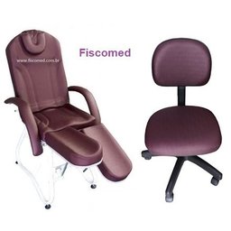 Kit Podologia Básico Poltrona e Mocho Fiscomed - 1