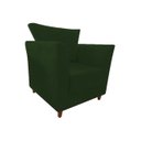 Ver imagem 2 de Poltrona Decorativa Isis Suede Verde Pés Madeira Ms Decor
