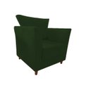 Ver imagem 2 de Poltrona Decorativa Isis Suede Verde Pés Madeira Ms Decor