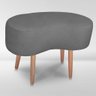 Puff Orgânico Curvo Decorativo Feijão Sala Luxo Tecido Suede:cinza Chumbo - 3