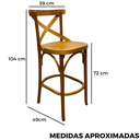 Ver mais imagens de Banqueta X Madeira Maciça Cor Mel:mel
